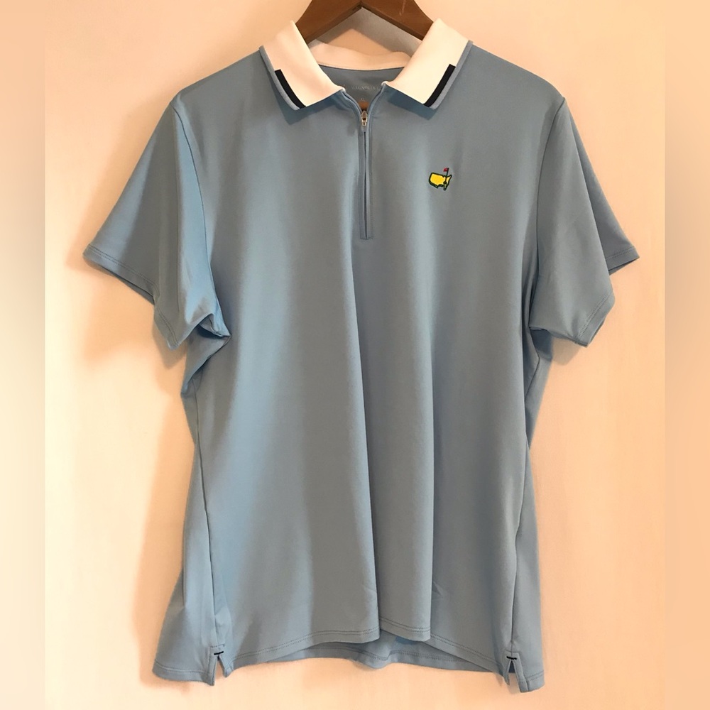 NWT Women's Masters Magnolia Lane Tech Short Sleeved Quarter Zip Golf Shirt XL